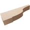 Ekena Millwork 6"W x 36"D x 12"H Thin Van Buren Rough Cedar Woodgrain TimberThane Corbel, Primed Tan CORUR06X36X12VANRCPR - alternate 2